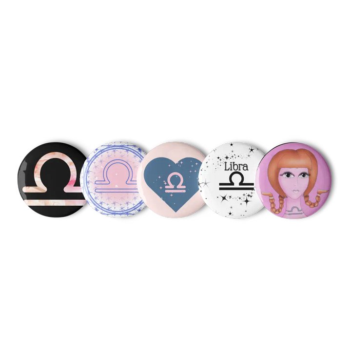 Libra Constellation Pin Buttons product image (3)