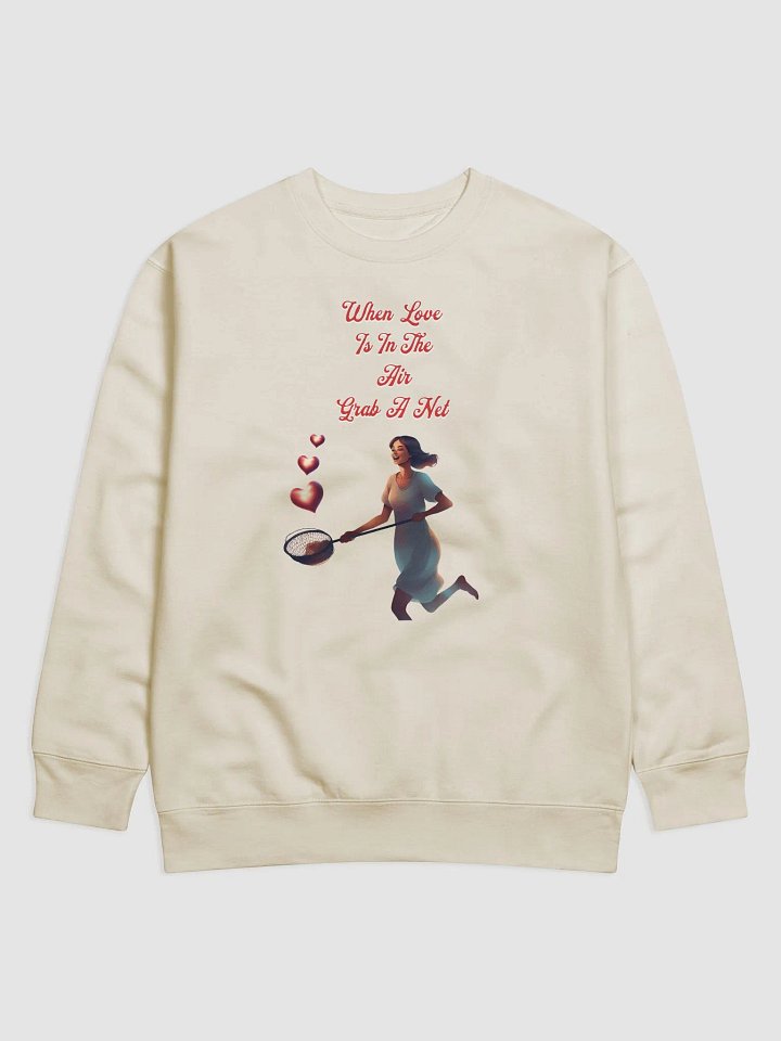 When Love Is In The Air, Grab A Net, Valentine's Day Gift Sweatshirt product image (1)