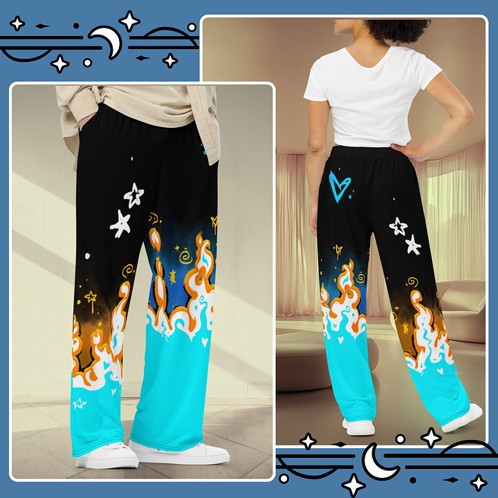 RISE Collection: Subtle Aroace Pride Phoenix Wide Leg Pants product image (2)