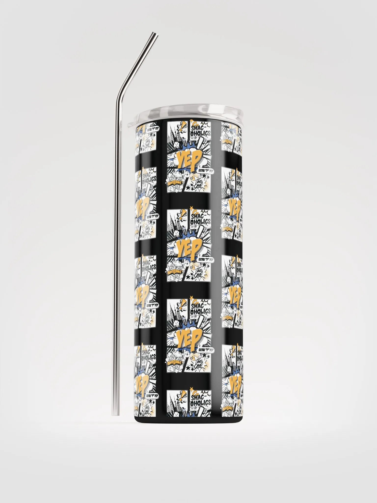 Shac-oholics Comic Blast Tumbler - Golden Yellow 
