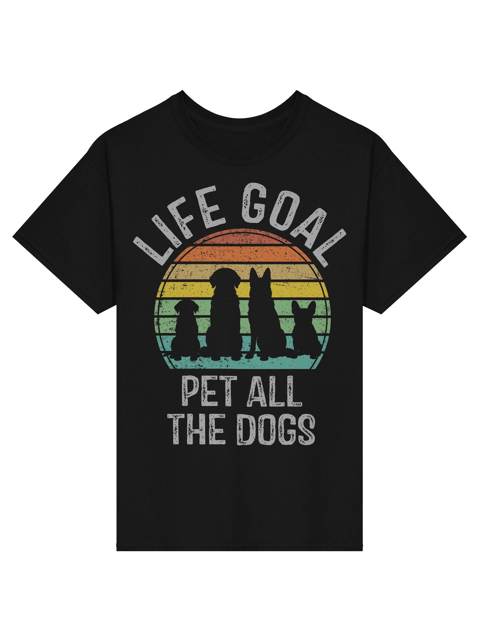 Life Goal Pet All Dogs Sunset Vintage T-Shirt product image (1)
