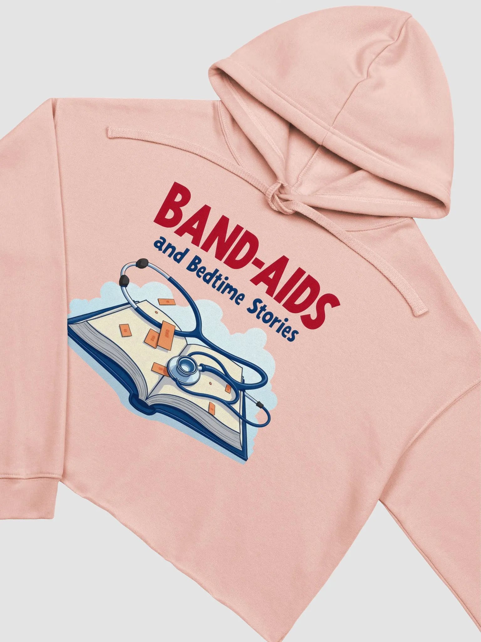 band-aids, bedtime stories, medical dads, medical moms Crop Hoodie product image (14)