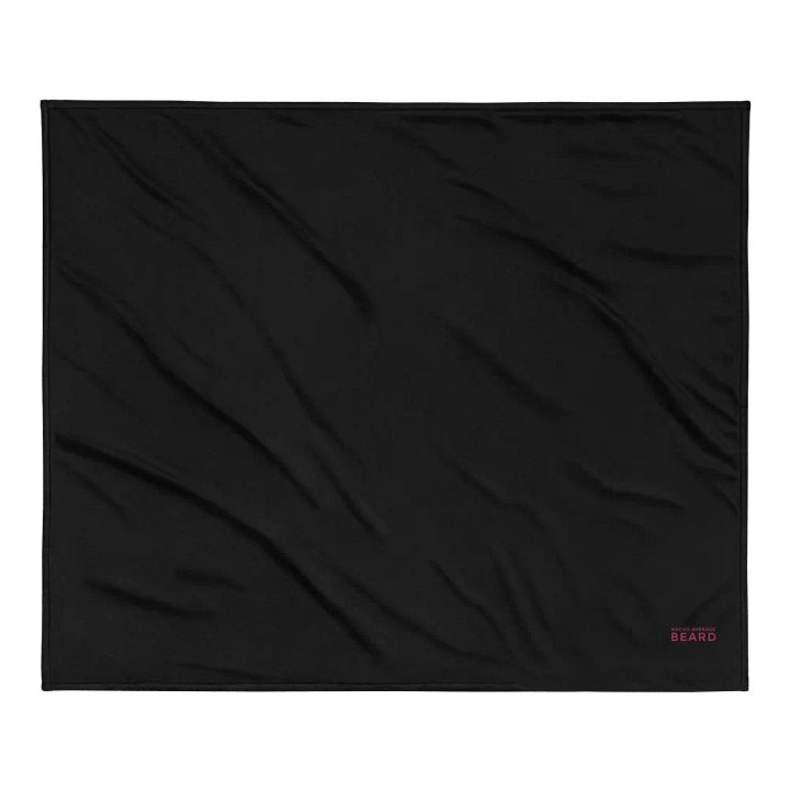 Nacho Average Beard Embroider Sherpa Blanket (Black/ flamingo) product image (2)