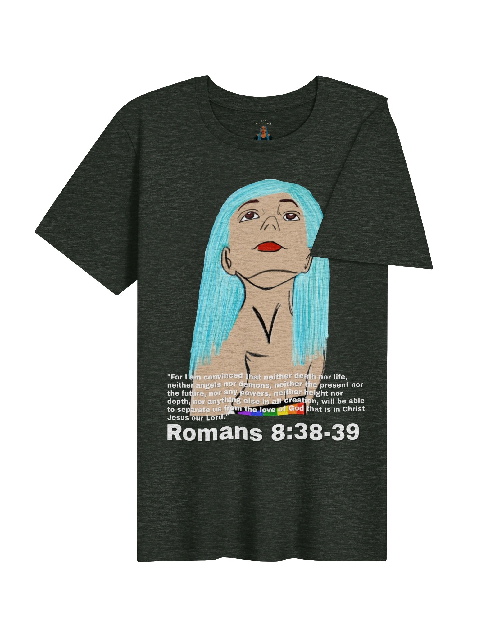 Romans 8:38-39 Lesbian Christian Faith Tee product image (36)