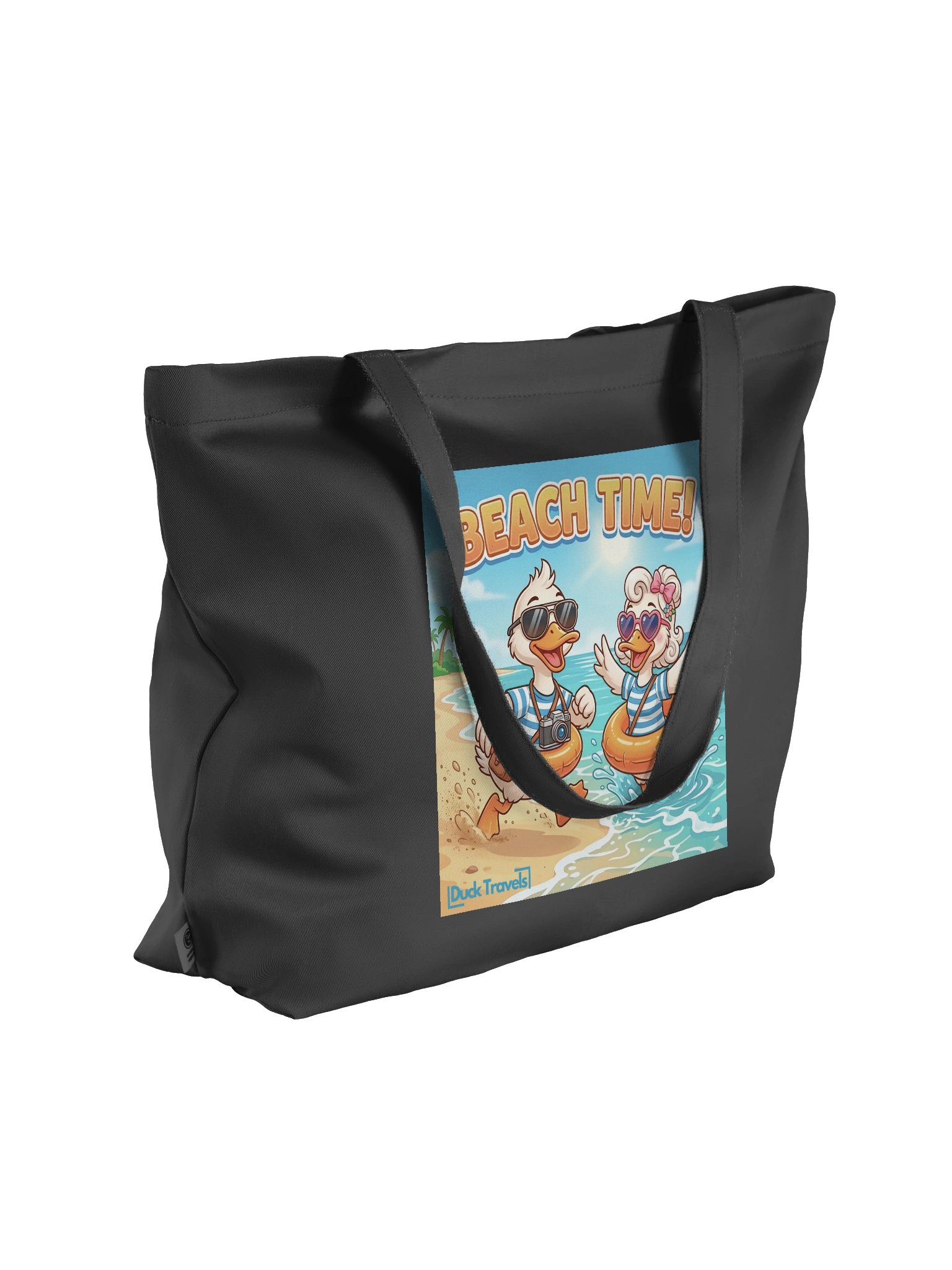 "BEACH TIME!" Organic Cotton Tote Bag product image (4)