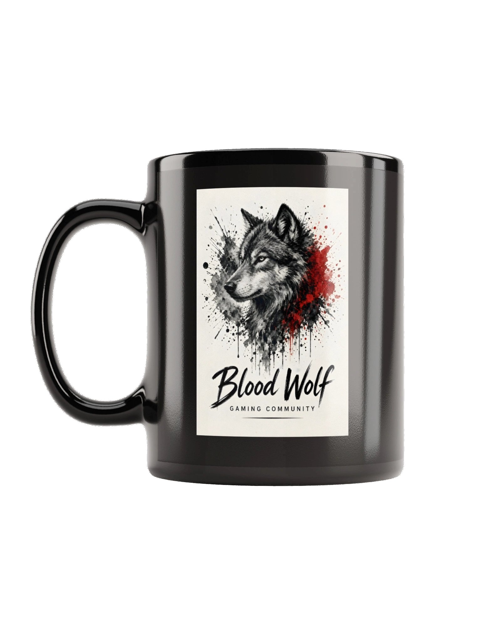 Blood Wolf Gaming Black Glossy Mug product image (2)