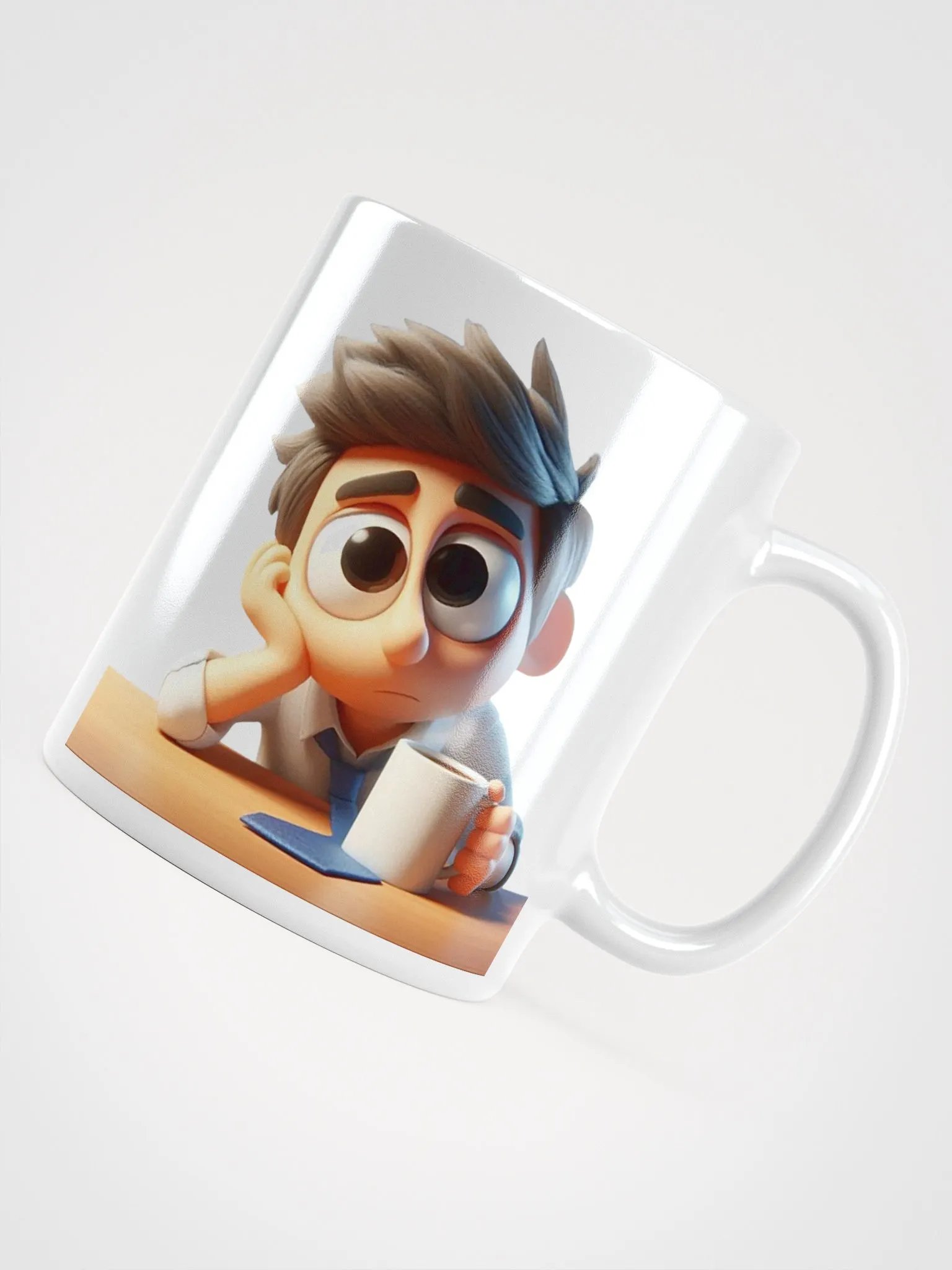 Bored Office Worker #Statement Glossy Mug - White product image (10)