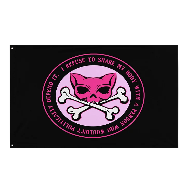 Pink I Refuse Kat Skull Flag product image (1)