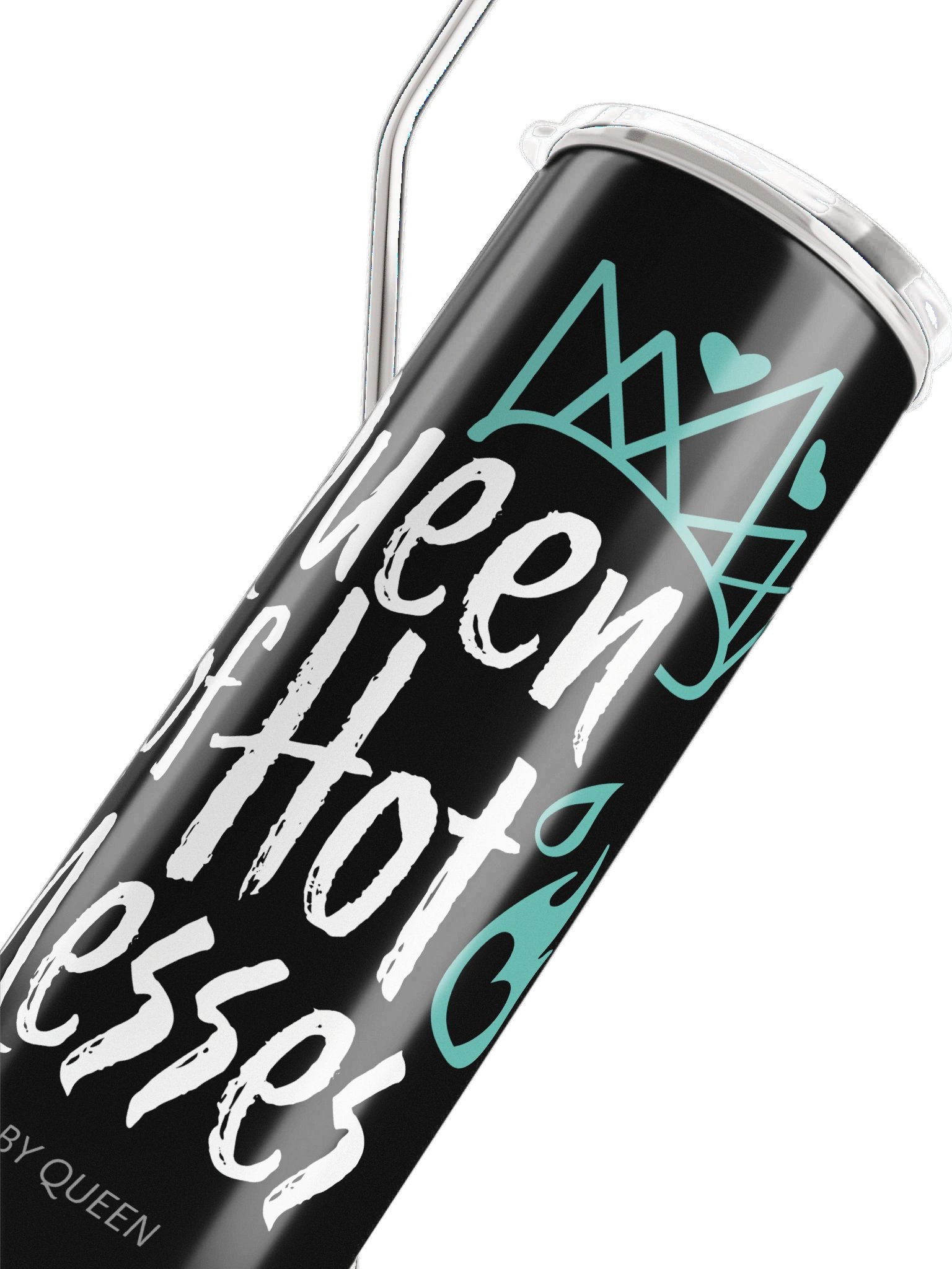 Queen Of Hot Messes Stainless Steel Tumbler (Black) product image (4)