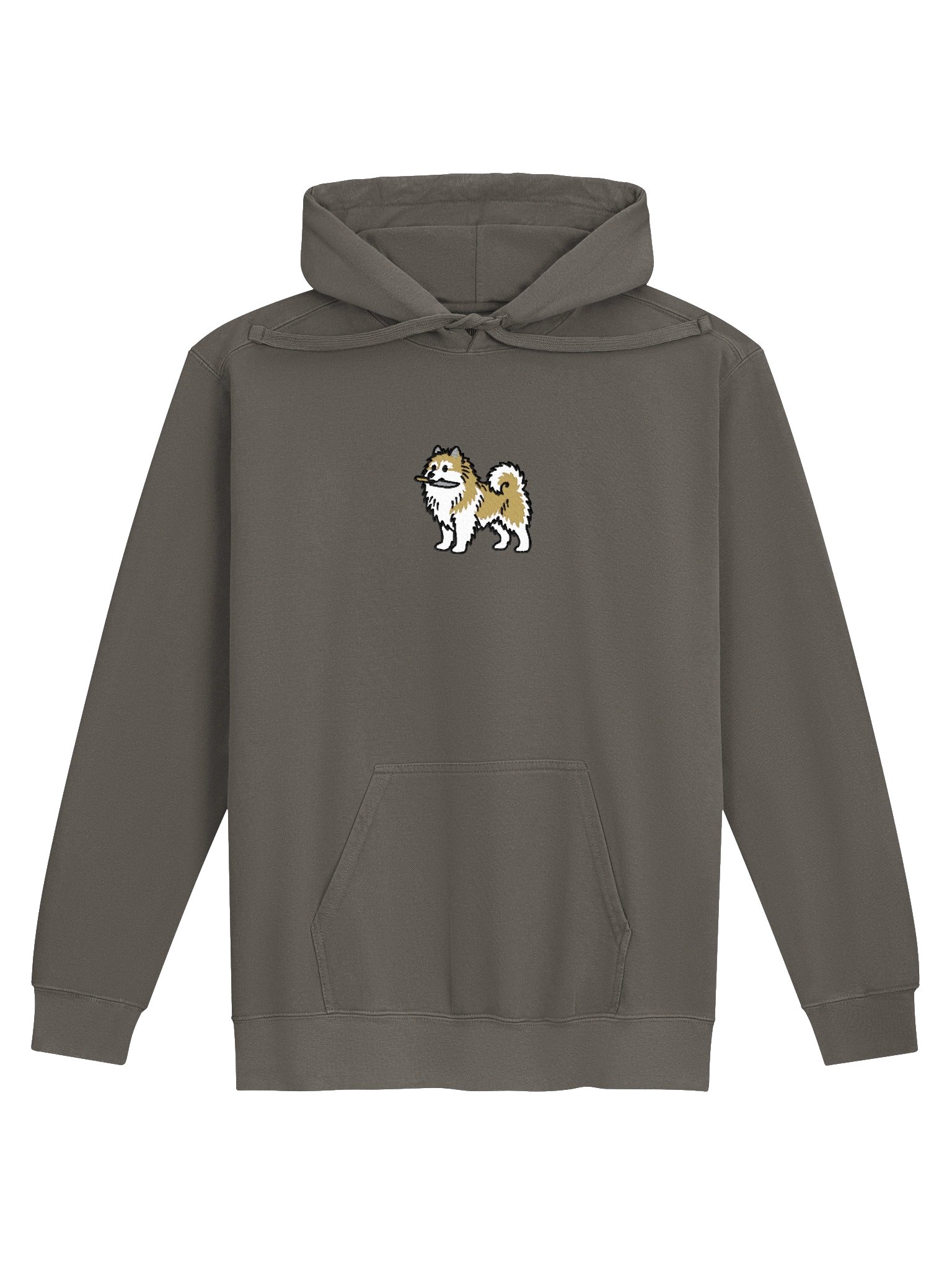 Funny Chibi-Style Alaskan Malamute(Brown & White) Embroidered Premium Hoodie product image (1)