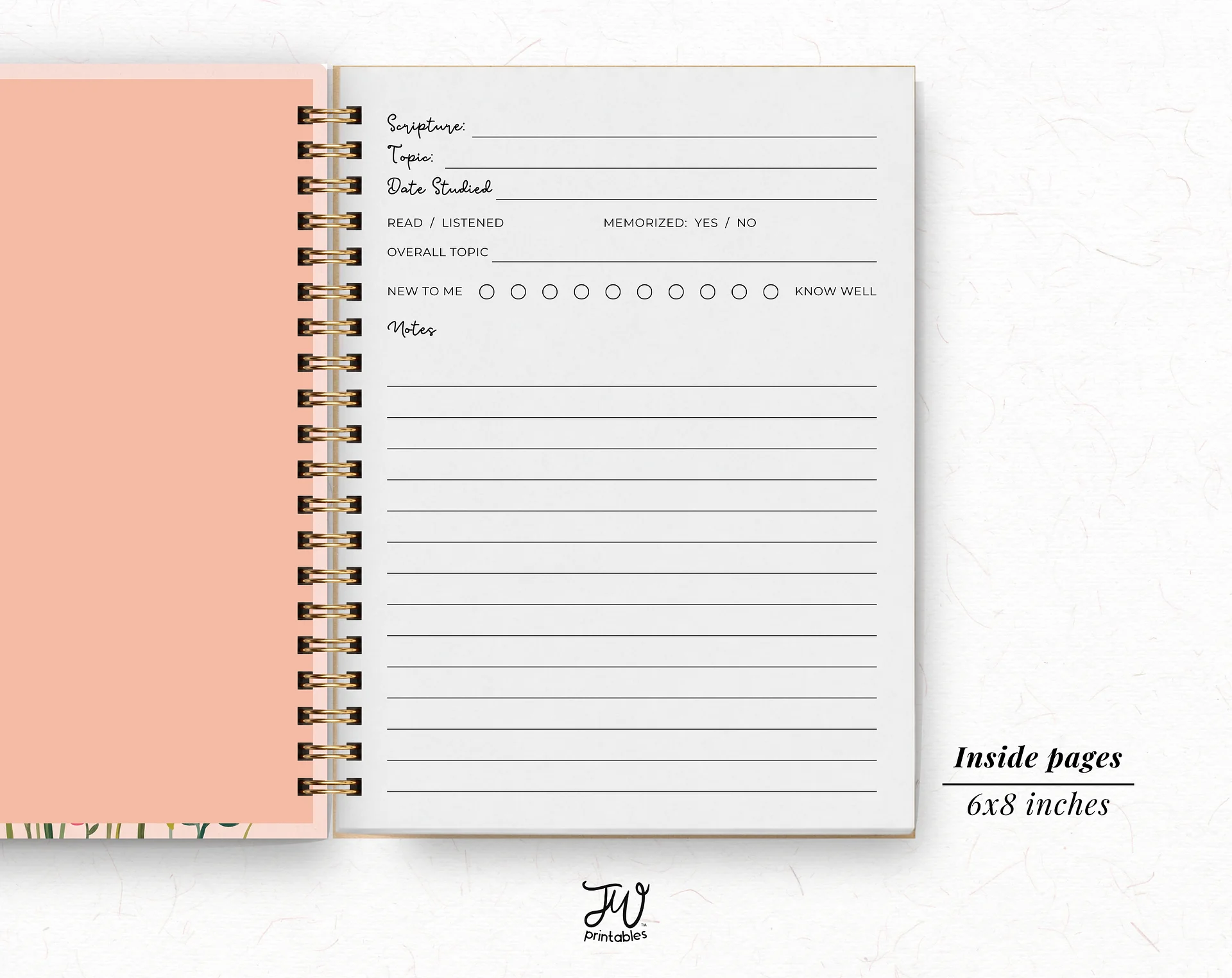 100 Scriptures From Jehovah's Word Prompted Journal product image (2)