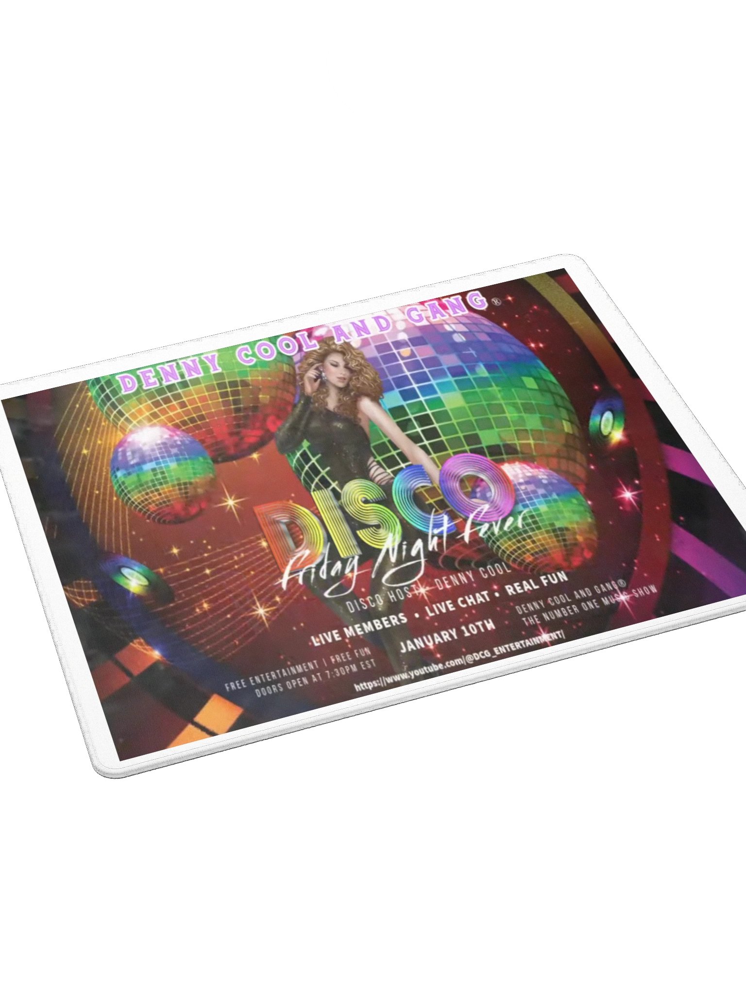 DISCO Friday Night Fever Show Banner Mouse Pad product image (3)