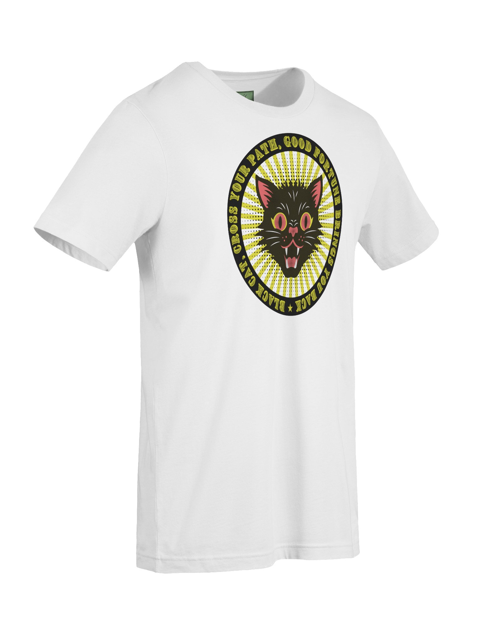 Lucky Black Black Cat Graphic T-Shirt product image (3)