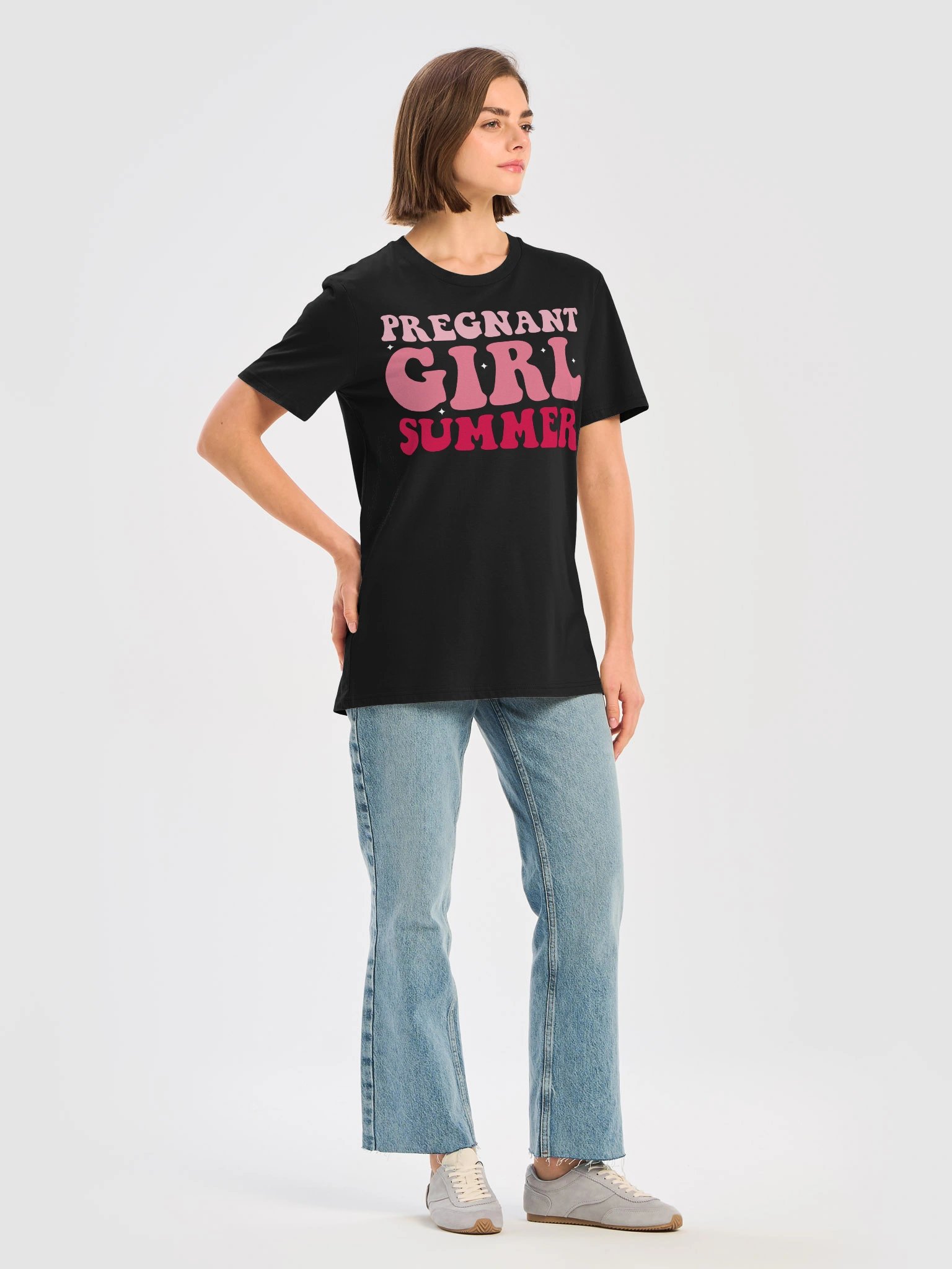 Funny Pregnancy Reveal Pregnant Girl Summer Baby Shower T-shirt product image (11)