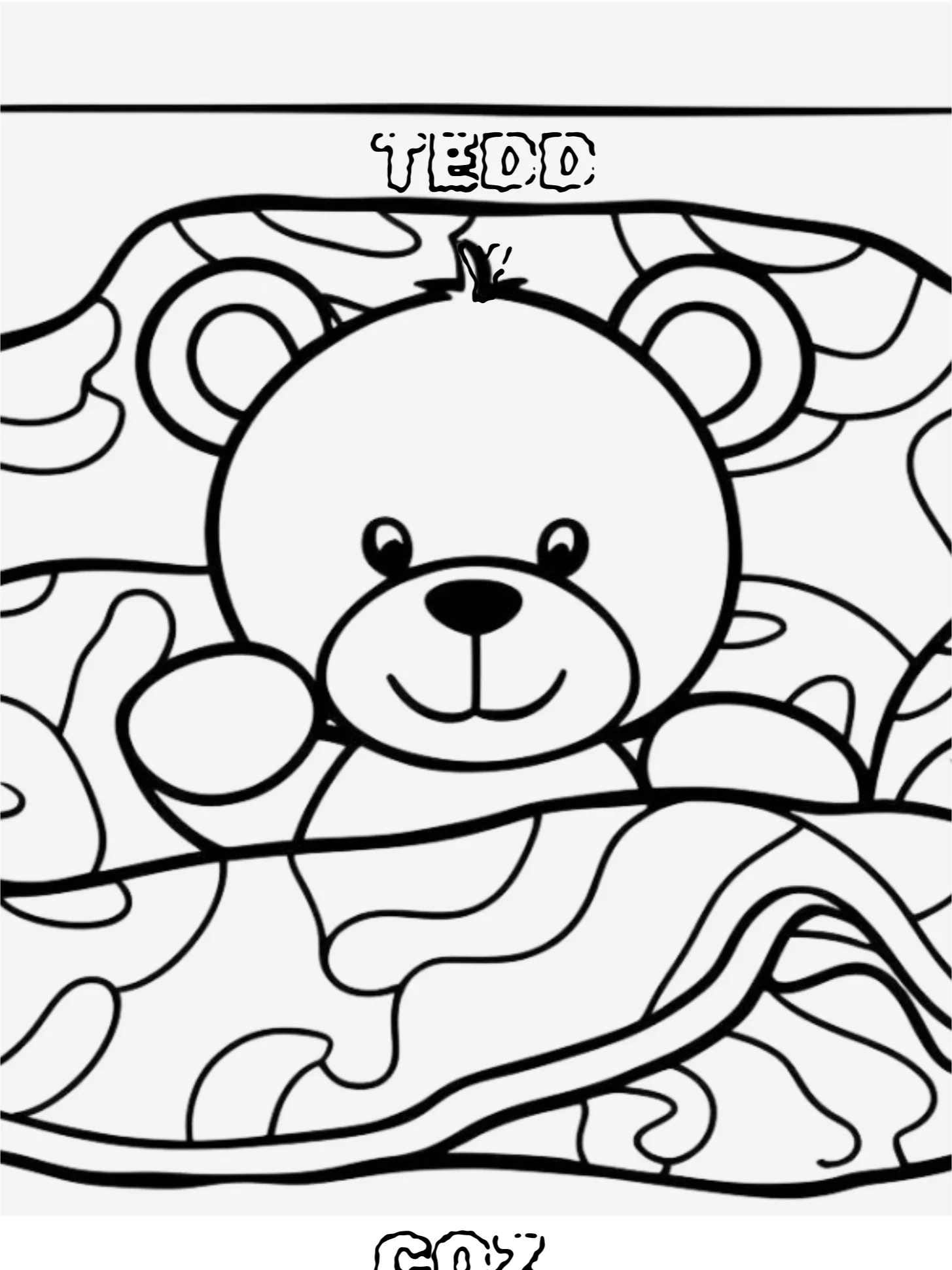 Free Printing Teddy Coloring page product image (2)