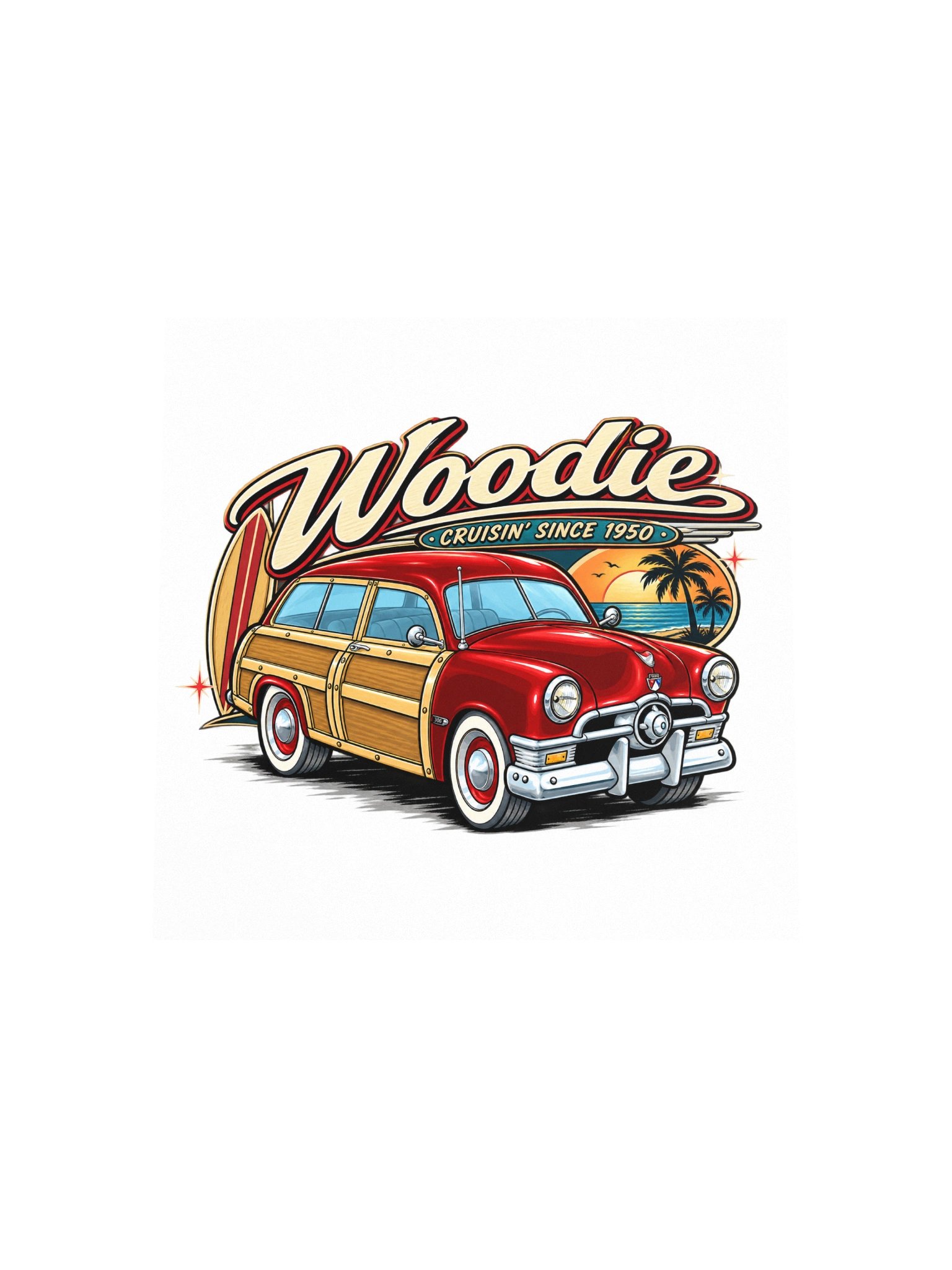 Woody – Cruisin’ Since 1950 Square Print product image (11)