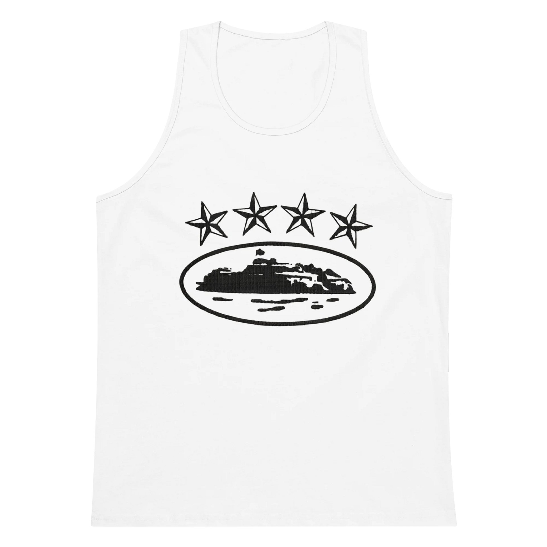 Corteiz 4Starz Alcatraz Womens Tank Top White product image (1)