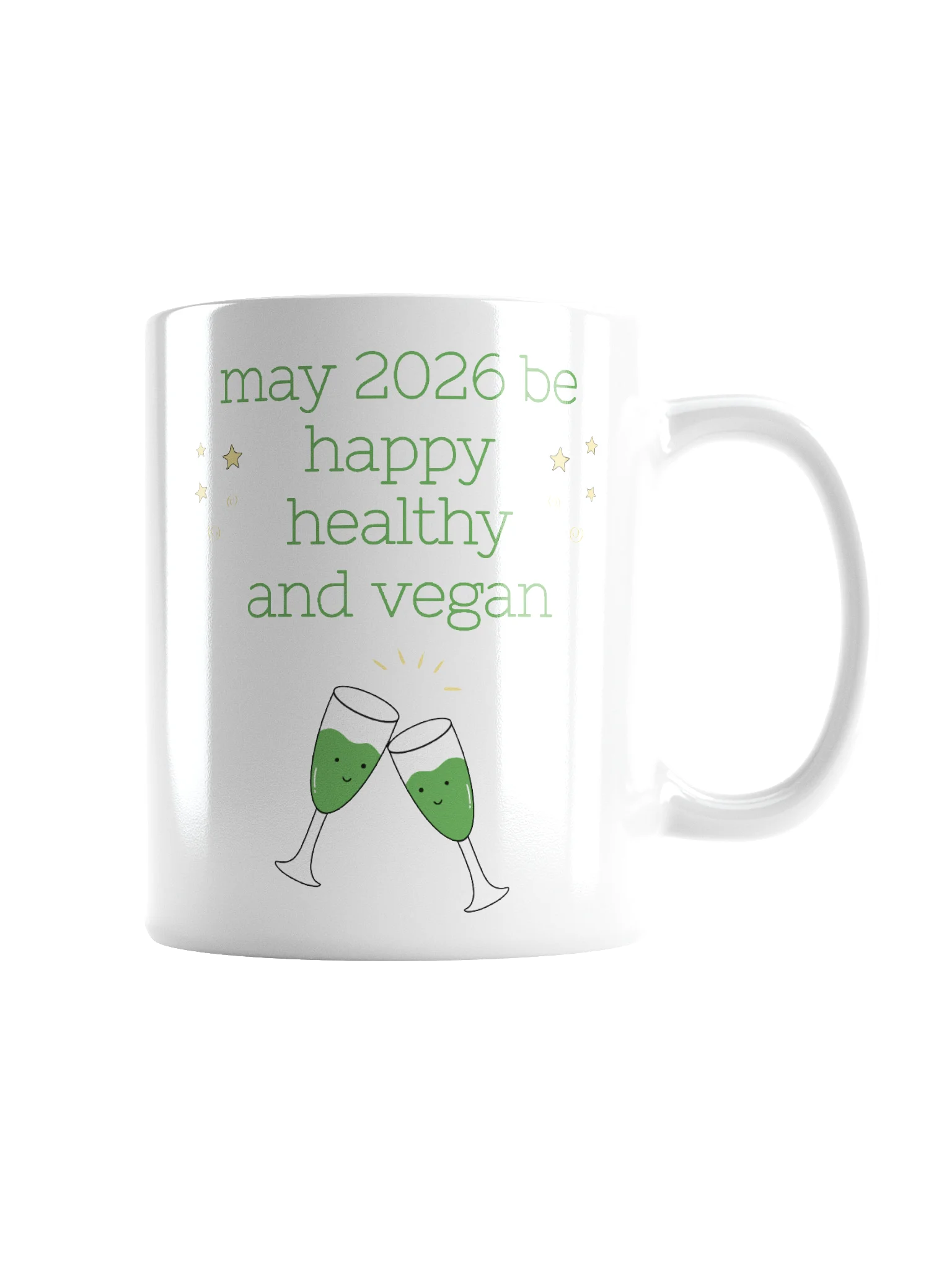 “Happy, Healthy, and Vegan 2026” Coffee or Tea Mug product image (2)