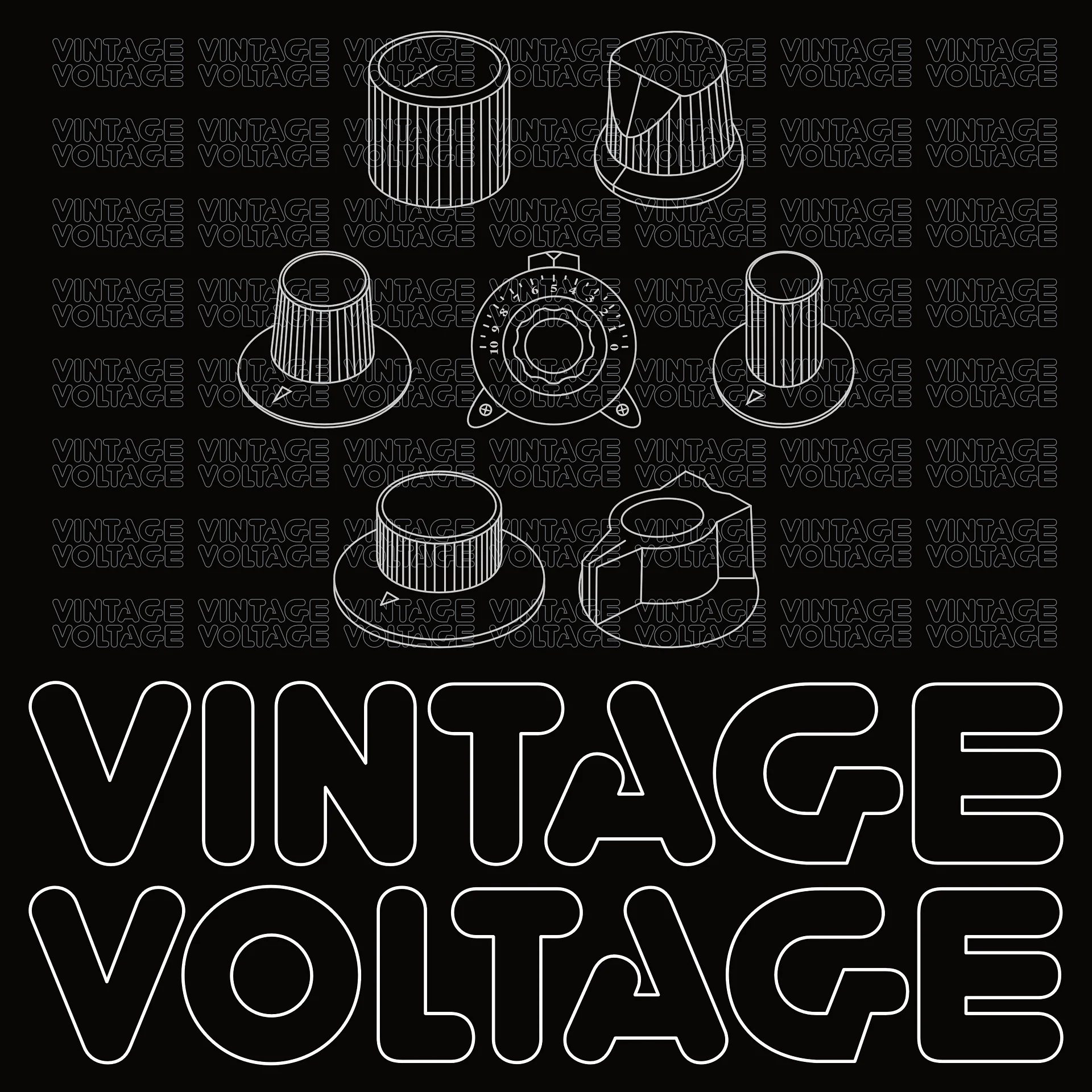 Synthesis Icons T-Shirt - (7 Iconic Synth Knobs) ICE product image (3)