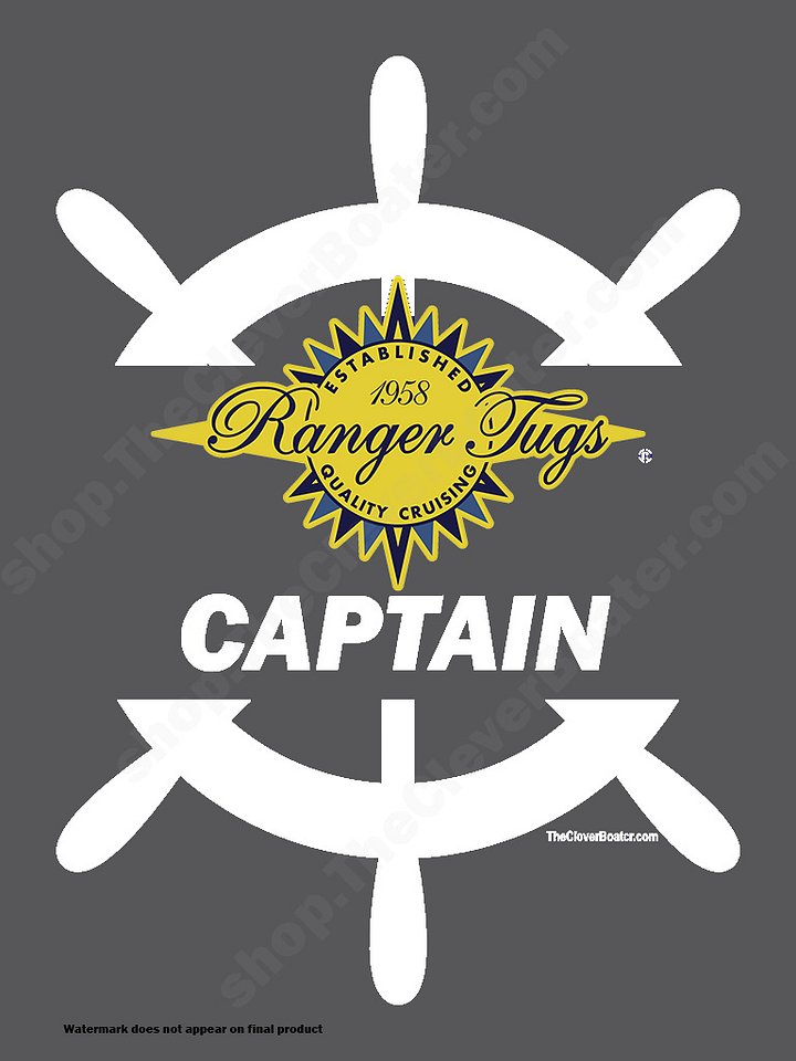 Ranger Tug Captain - T-Shirt - Dark Shirt w/White Logo product image (2)