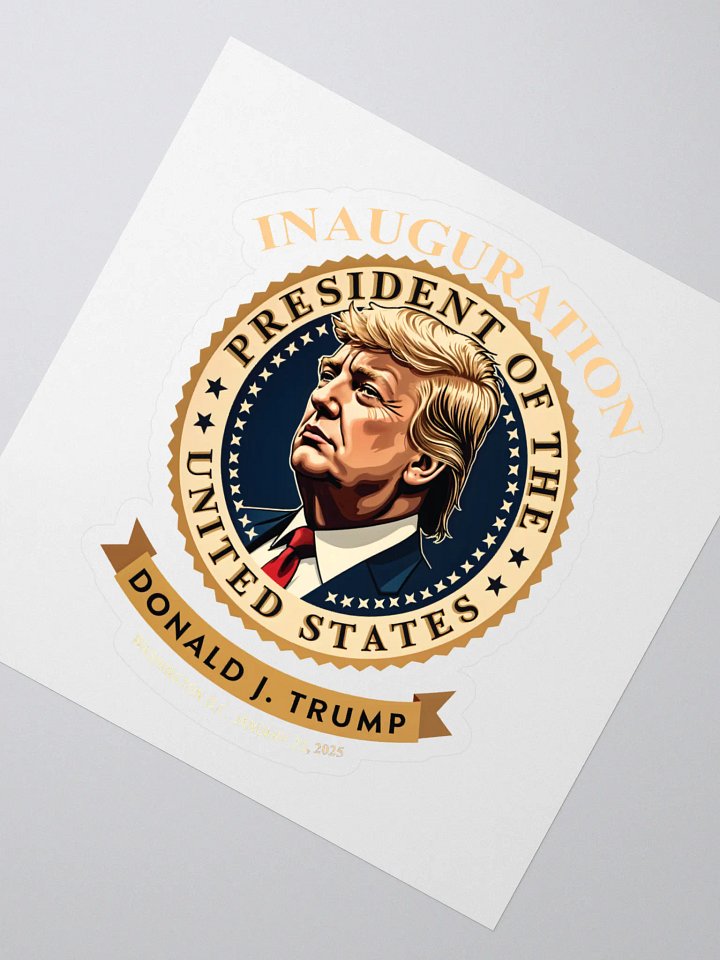 Donald J. Trump Presidential Inauguration Illustrated Sticker product image (2)