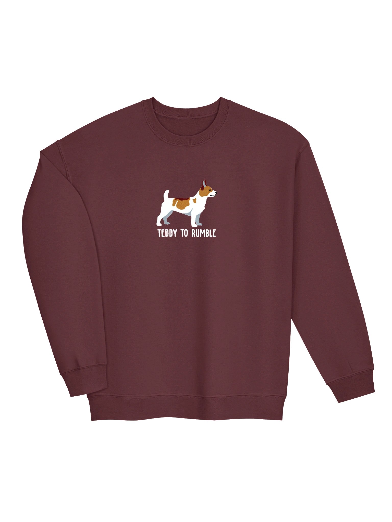 Teddy to Rumble Sweatshirt(Embroidered) of a Theodore Roosevelt Terrier(Tan & White) product image (6)