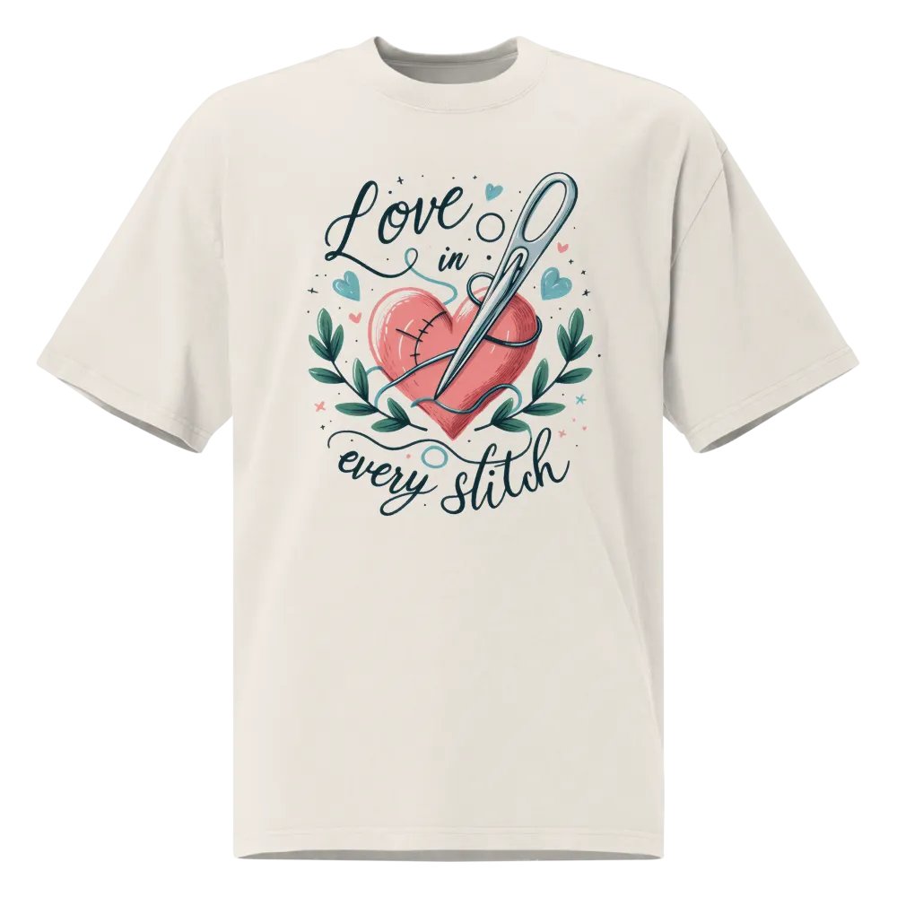 Heartfelt Stitched Love T-Shirt product image (3)
