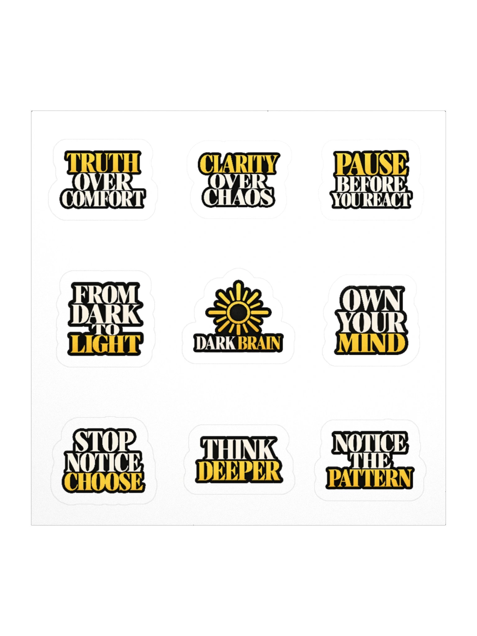 DarkBrain Mindset Sticker Pack product image (1)