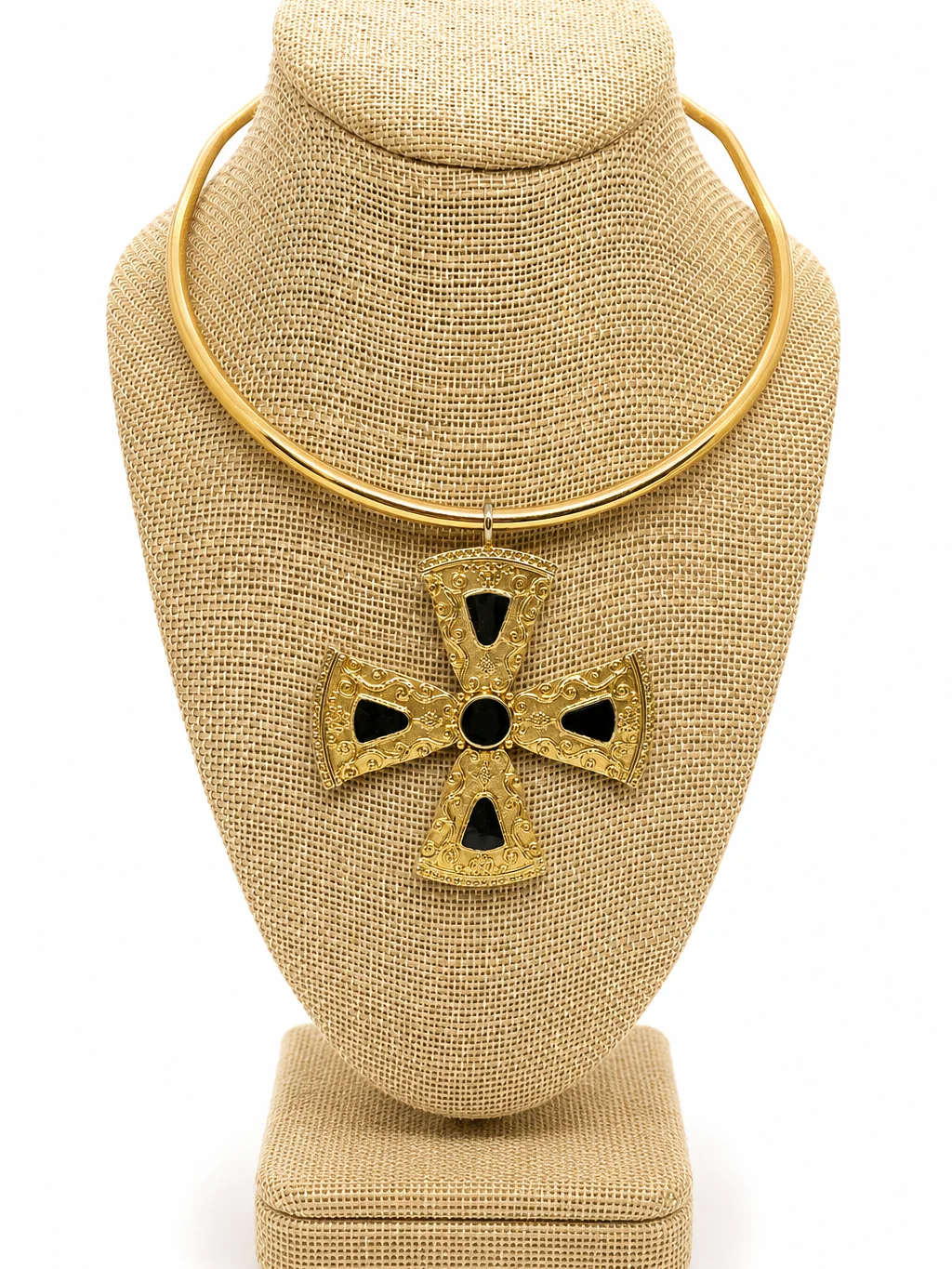 Midnight Cross Torque Necklace product image (1)