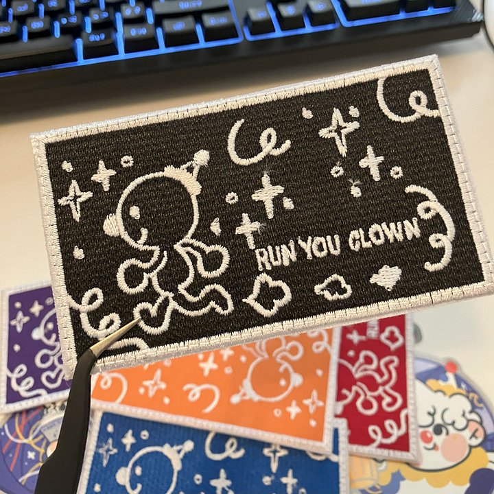 RUN CLOWN Iron on Patch product image (2)