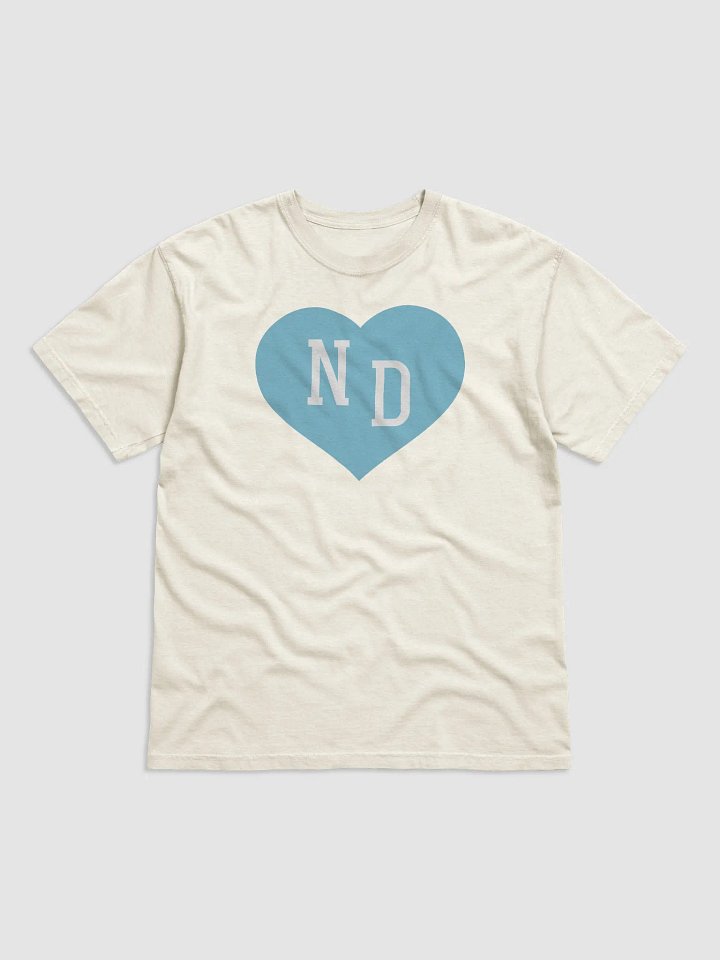ND Heart Blue Heavyweight Unisex T-shirt product image (2)