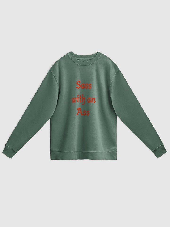 Sass with an Ass Unisex Midweight Pigment Dyed Sweatshirt product image (8)
