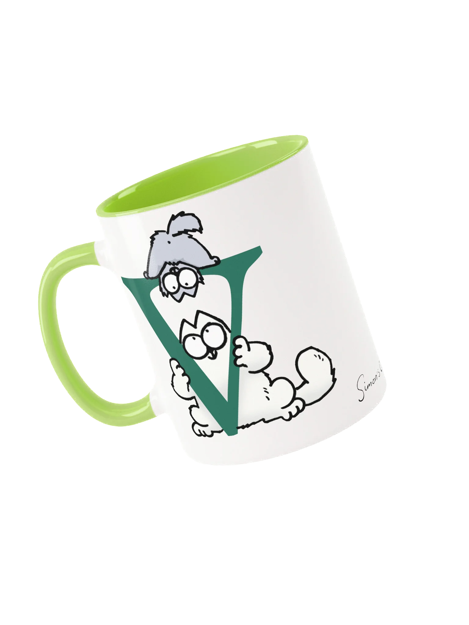 Cat Monogram Mug - V product image (3)