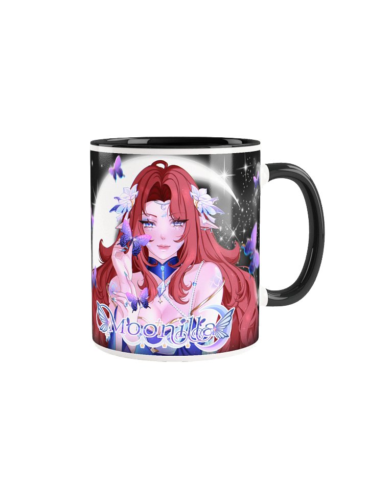 Moon Mermaid Starry Night Mug (Colored Inside, Left Handed) product image (6)