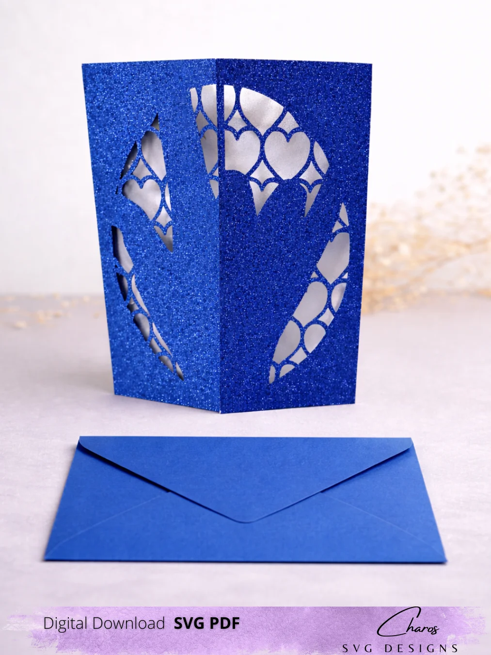 I Love You in ASL Tri-Fold Card SVG Greeting Card Design with Bonus Envelope product image (11)