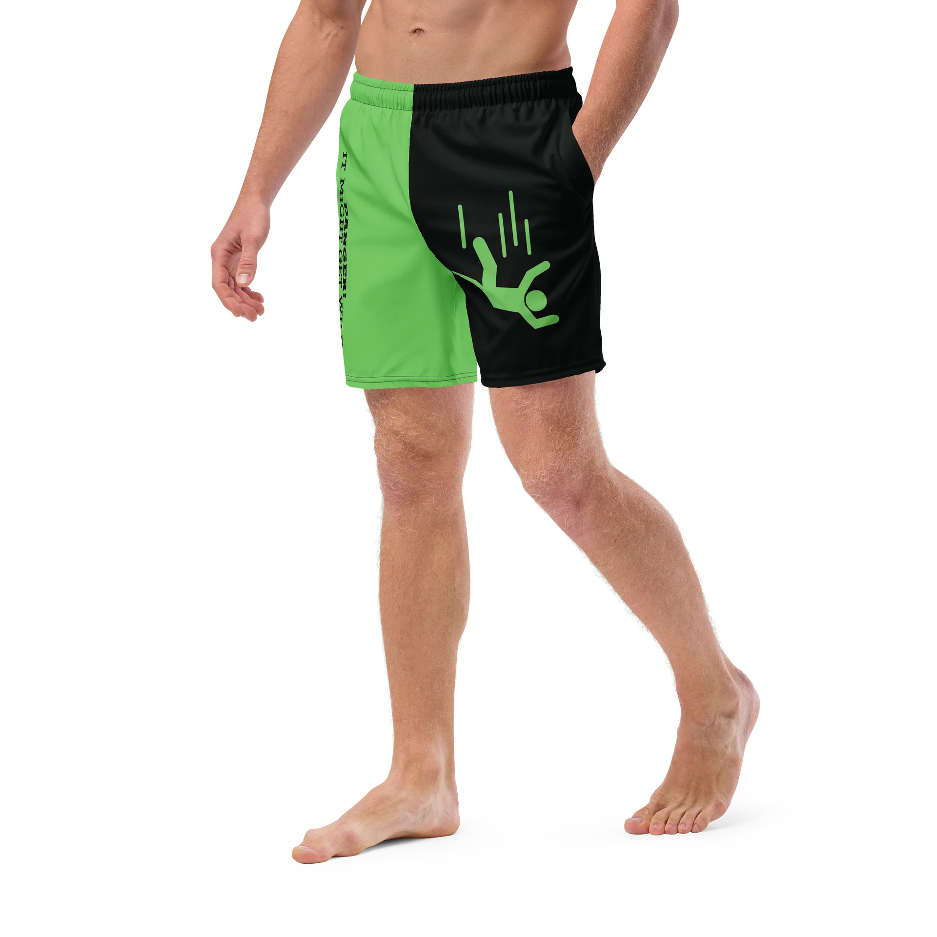 DANGER! - Black/Green Swim Trunks product image (5)