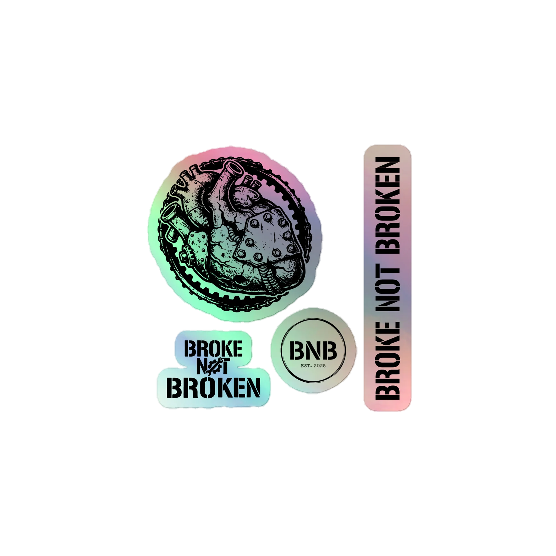 Holo-Decal Sheet (4 Decals) - Sticky Spec | Broke Not Broken product image (1)