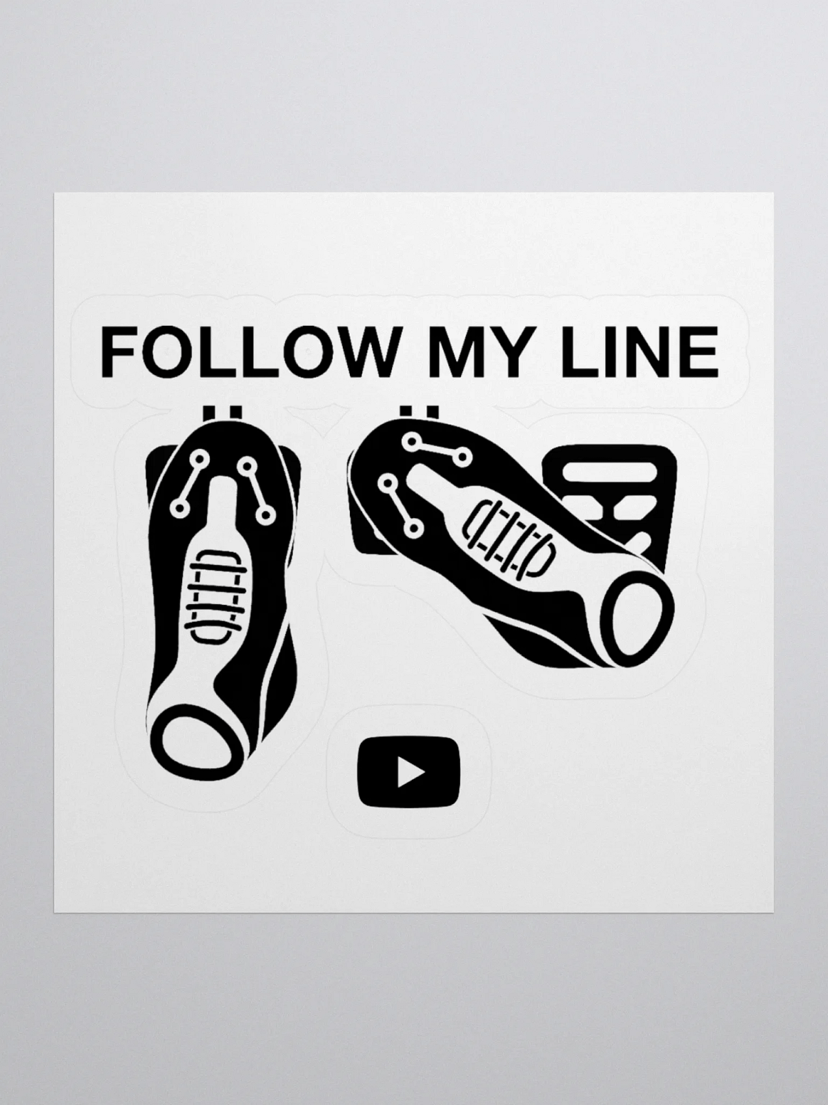 Follow My Line Sticker Black on White v2 | Follow My Line