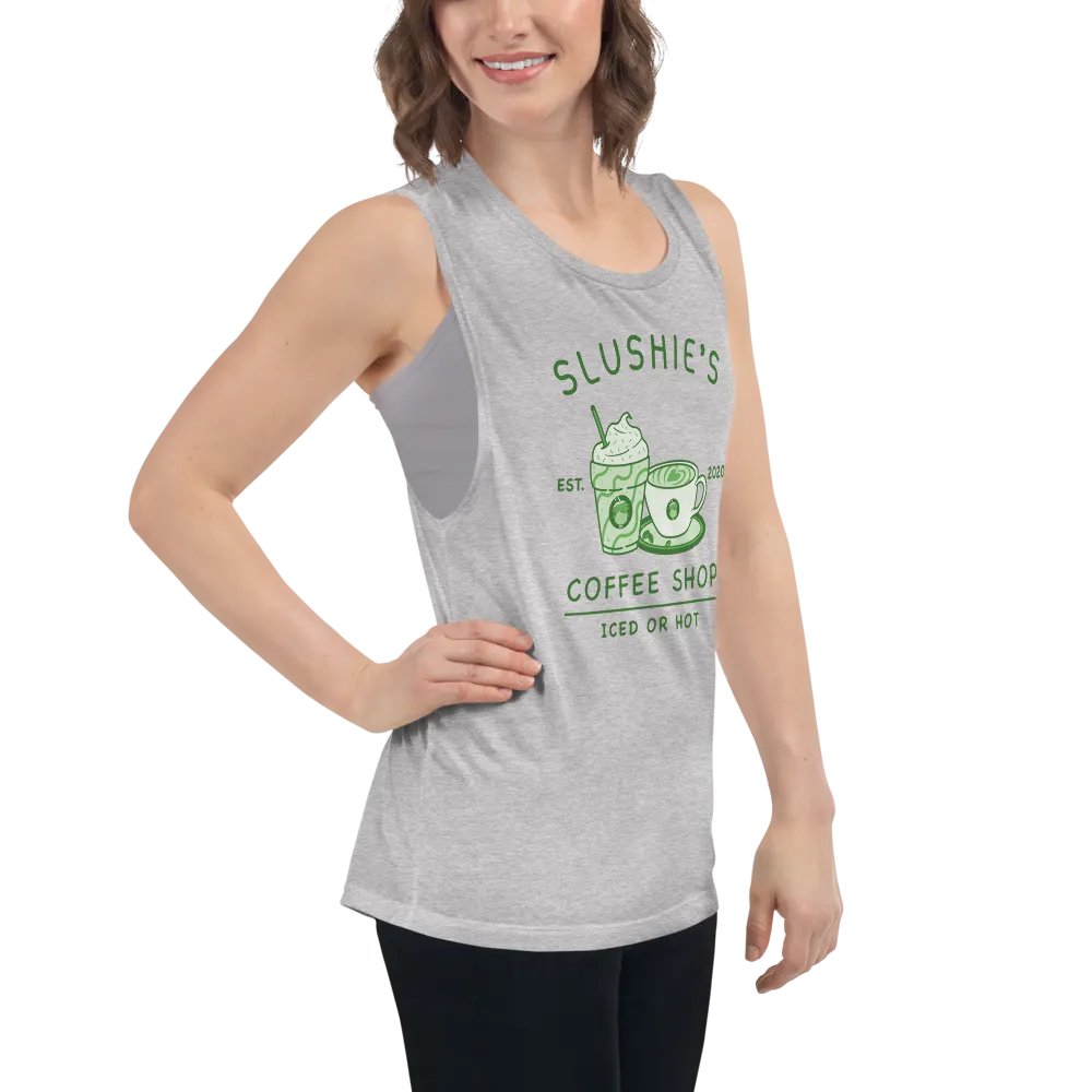 Slushie's Coffee Shop (Green) | Women's Muscle Tank product image (7)
