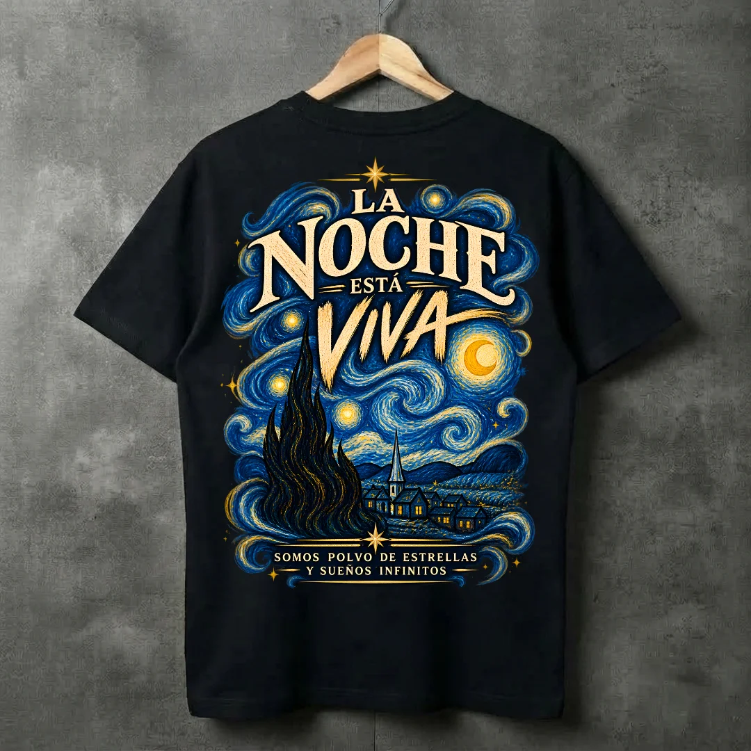 Camiseta “La Noche Está Viva” | Inspirada en La Noche Estrellada product image (1)