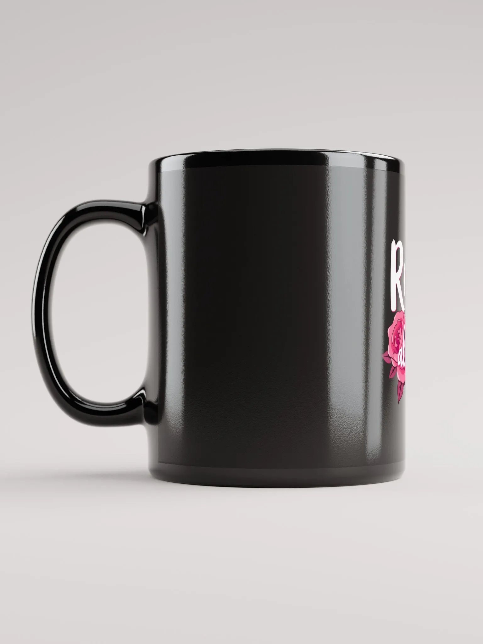 Rose All Day Black Glossy Mug product image (12)