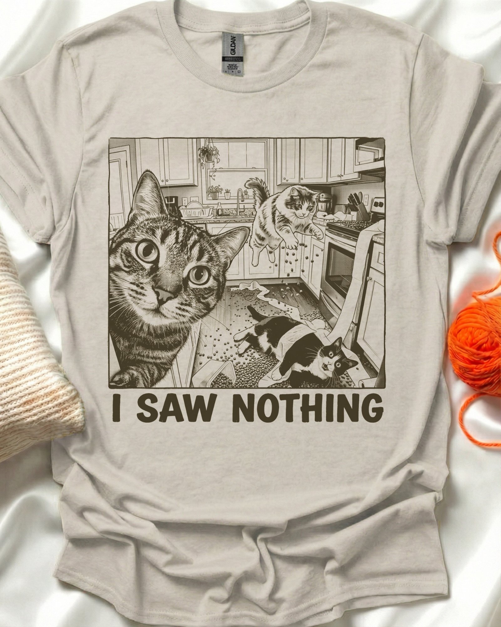 I Saw Nothing Cat T-Shirt product image (5)