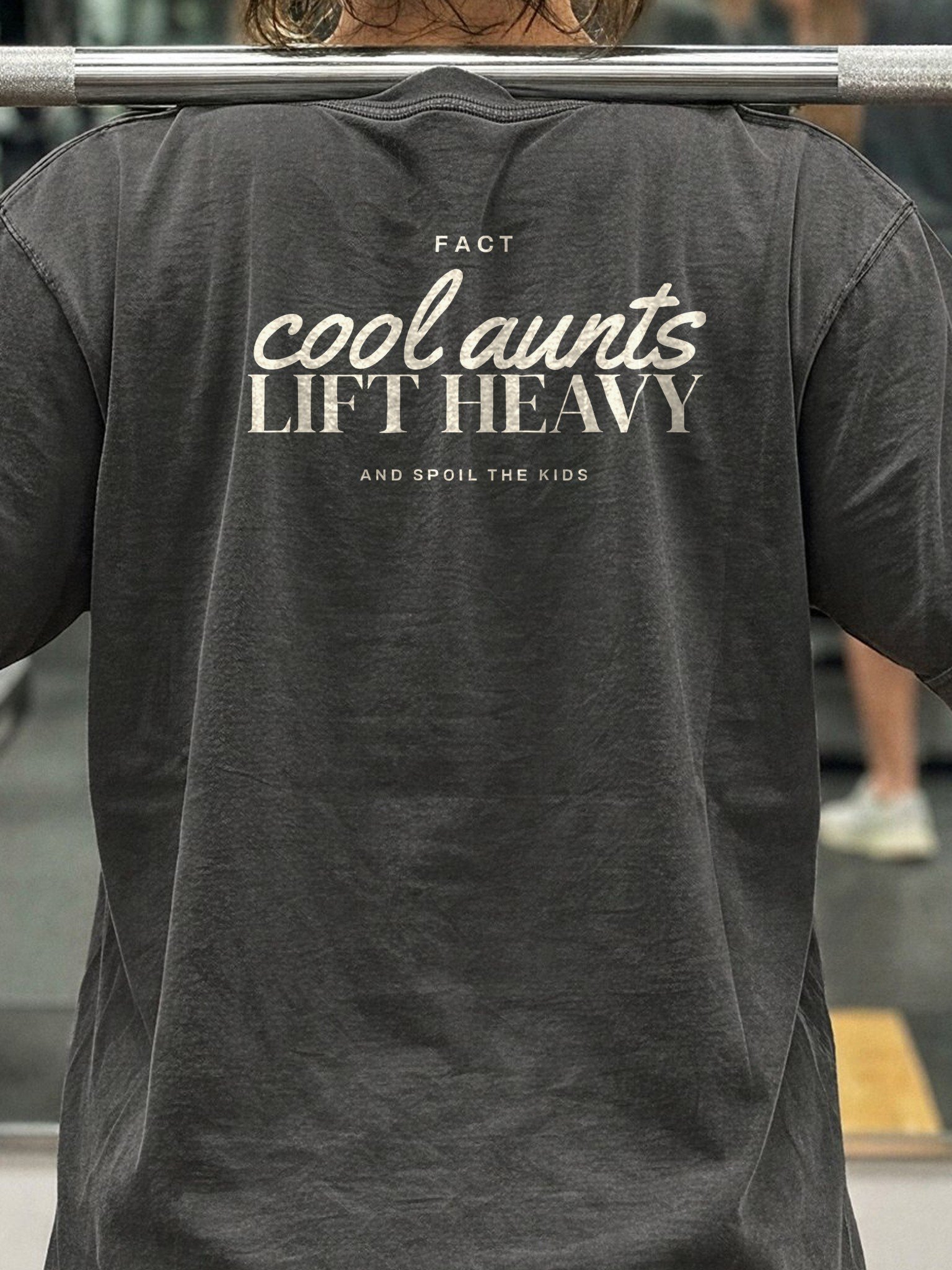 Cool Aunts Lift Heavy Oversized Gym Tee | Pump Cover product image (4)