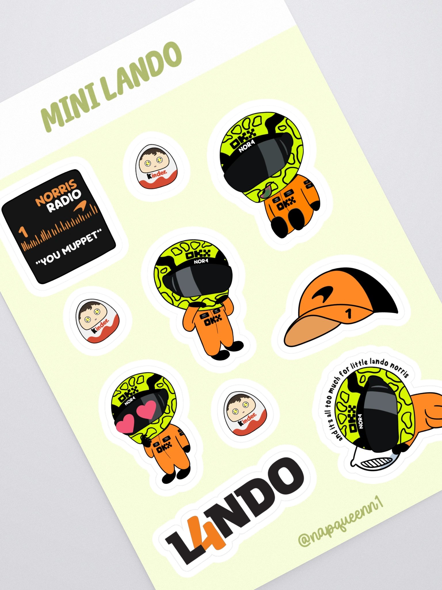 Lando Norris - Sticker Sheet product image (1)