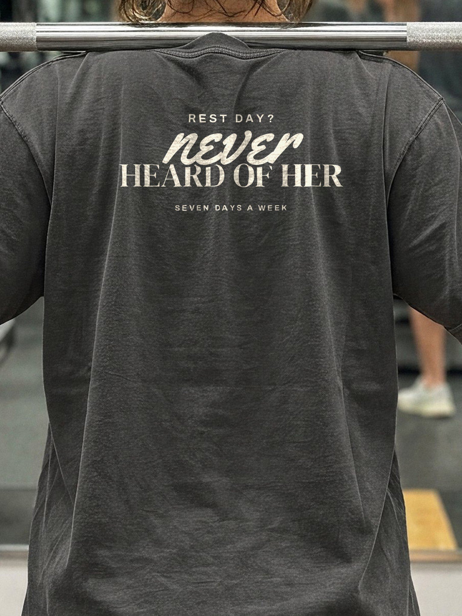 Rest Day? Never Heard of Her Oversized Gym Tee | Pump Cover product image (4)