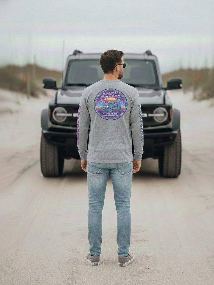2026 Bronco Beach Bash OBX / Destination Bigfoot Bronco Collab Long Sleeve Bella+Canvas Supersoft T-Shirt (Multiple Colors Available) product image (2)
