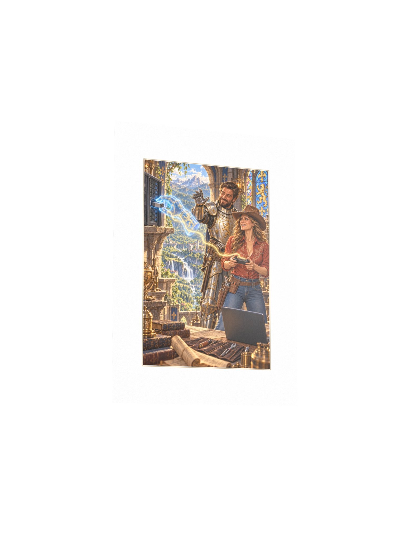 Remote Hands Small Art Print product image (3)