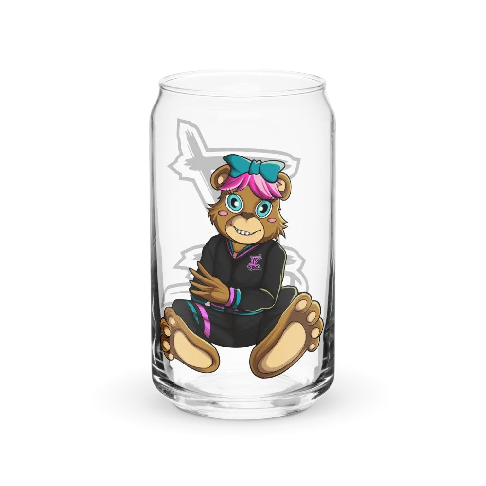 Sitting Girl Bear Glass Can product image (5)