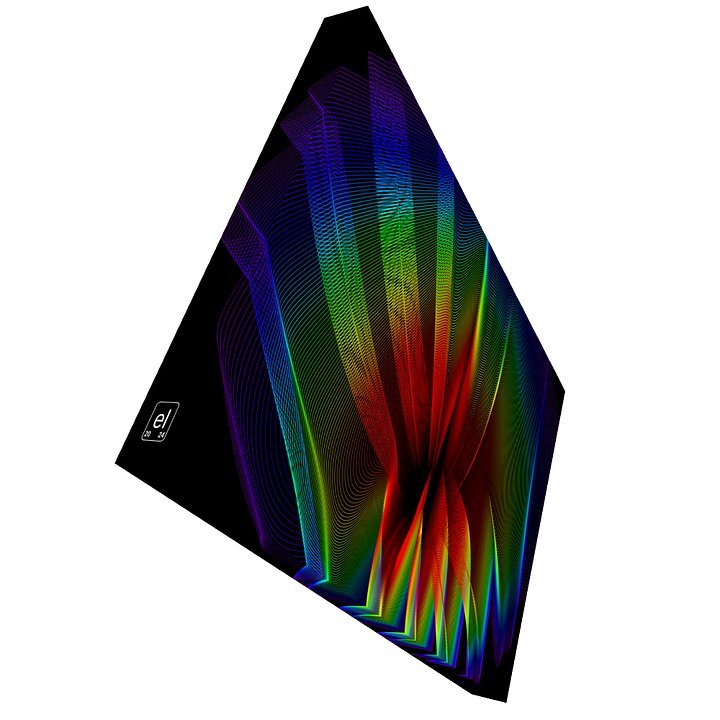 Sparse Spectral Spaceport Delta - Diffraction Curves Physics Art Canvas Print product image (2)