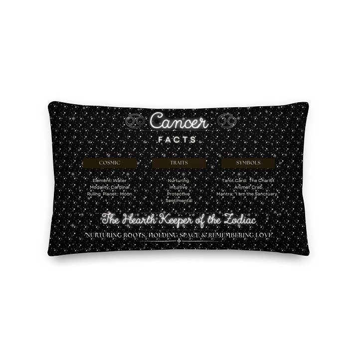 Cancer Zodiac 2025, Attributes Table, Pillow product image (2)